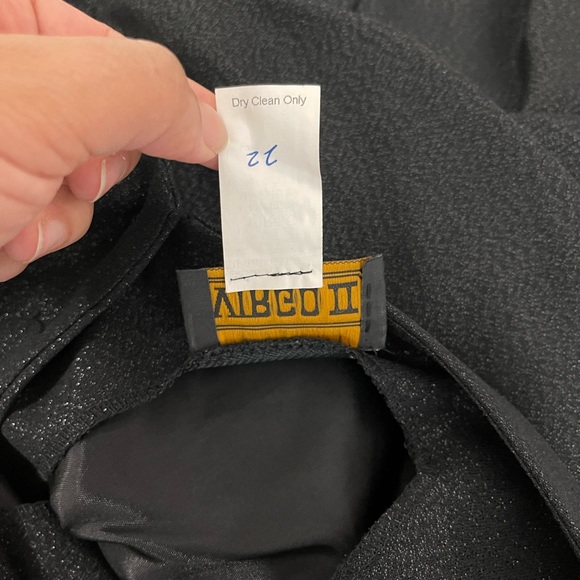 VIRGO II 60’s Black Sleeveless Glitter Midi Dress Size 8 - Picture 8 of 11